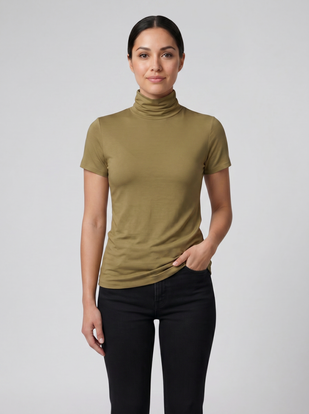 Women's Top – Soft-Stretch High-Neck