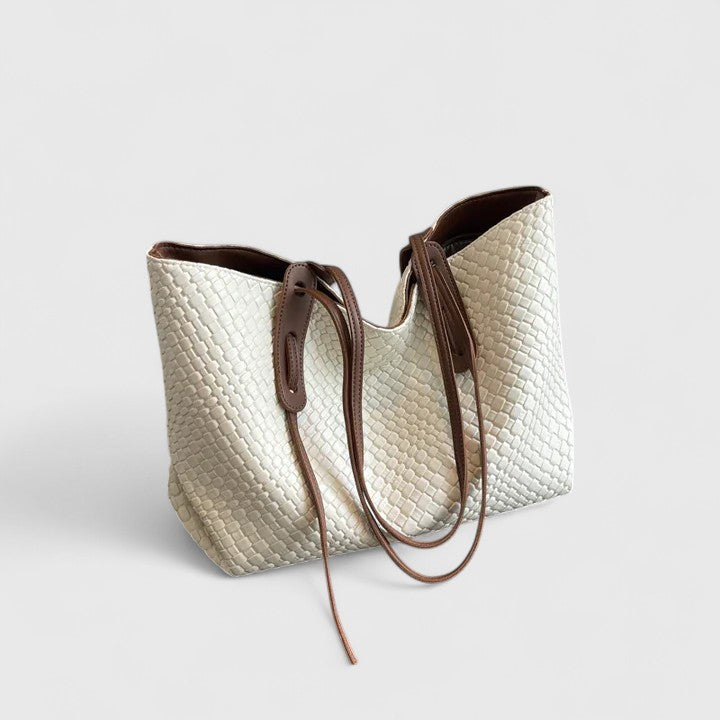 Sarenya | Women's Elegant Tote Bag with woven texture for daily use