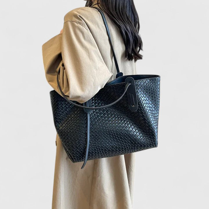 Sarenya | Women's Elegant Tote Bag with woven texture for daily use