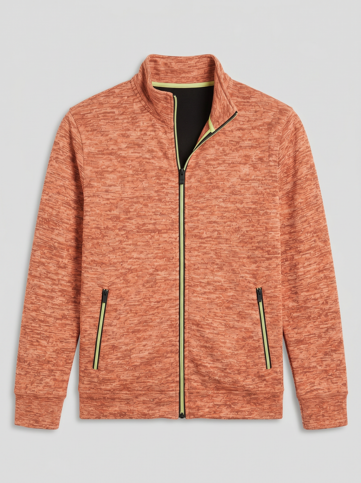 Men's Knit Jacket – High-Neck Zip-Up