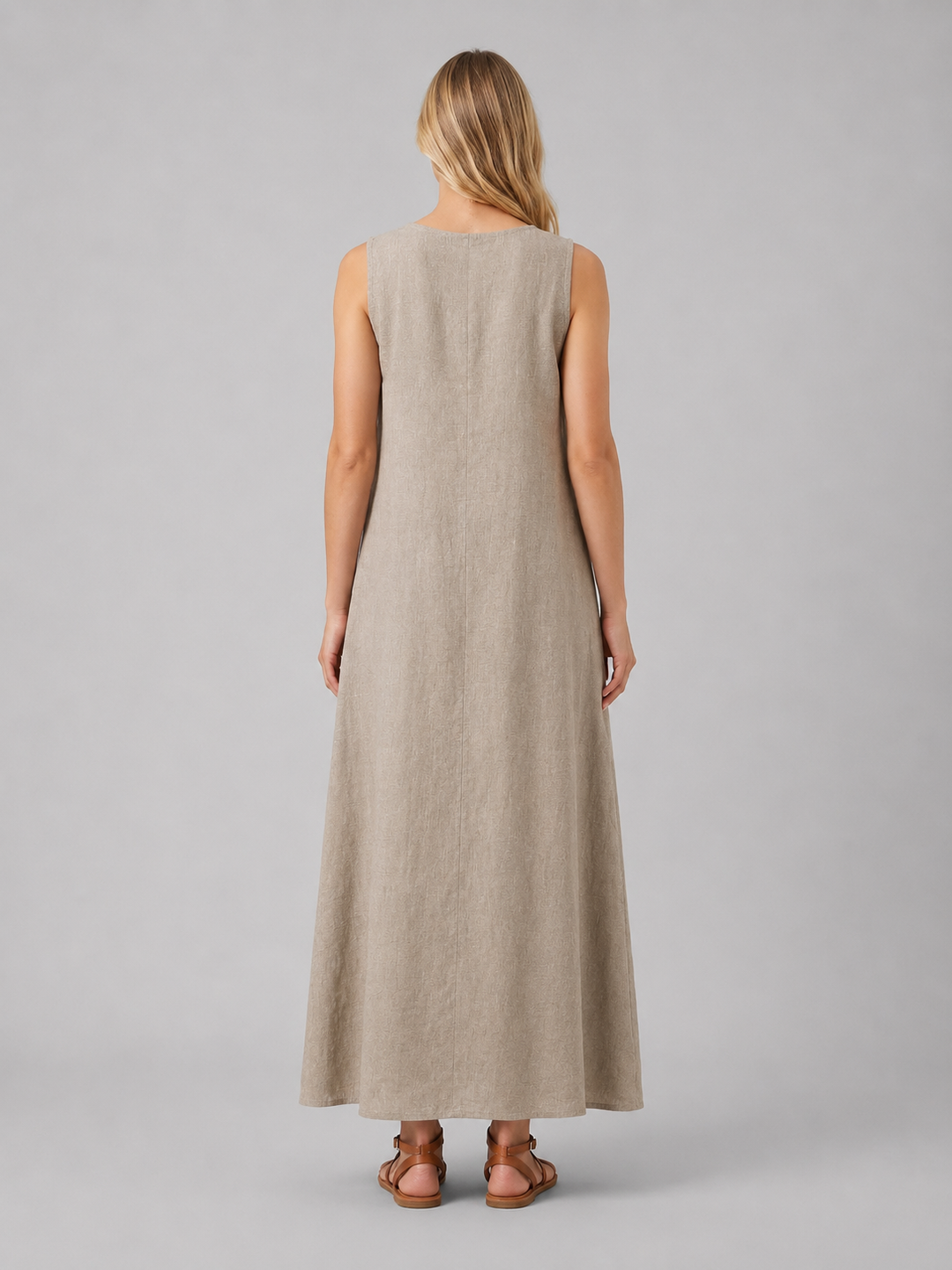 Women’s A-line Maxi Dress with V-Neck
