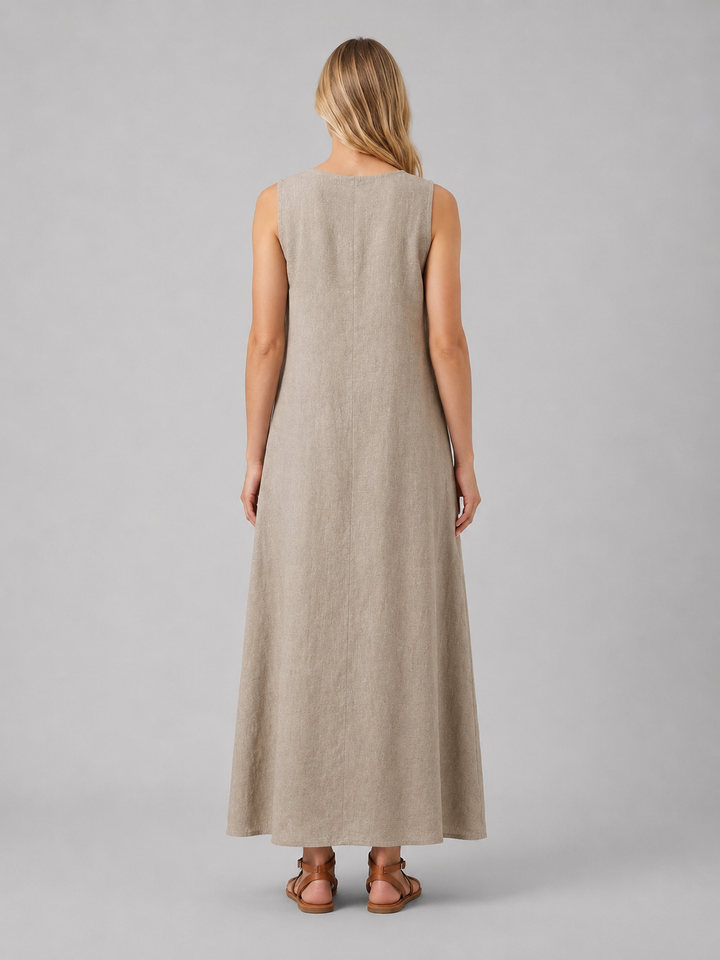 Women’s A-line Maxi Dress with V-Neck