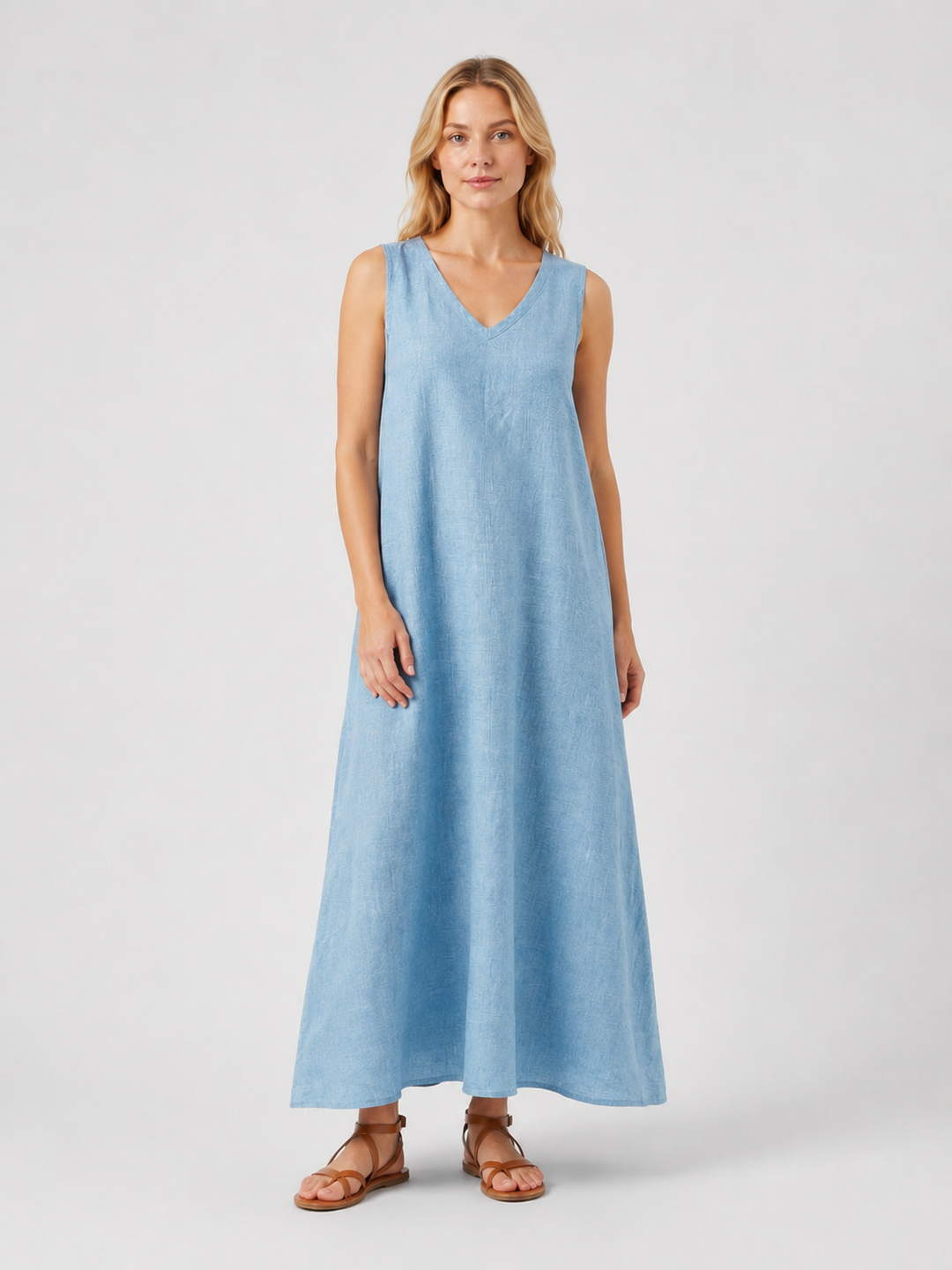 Women’s A-line Maxi Dress with V-Neck