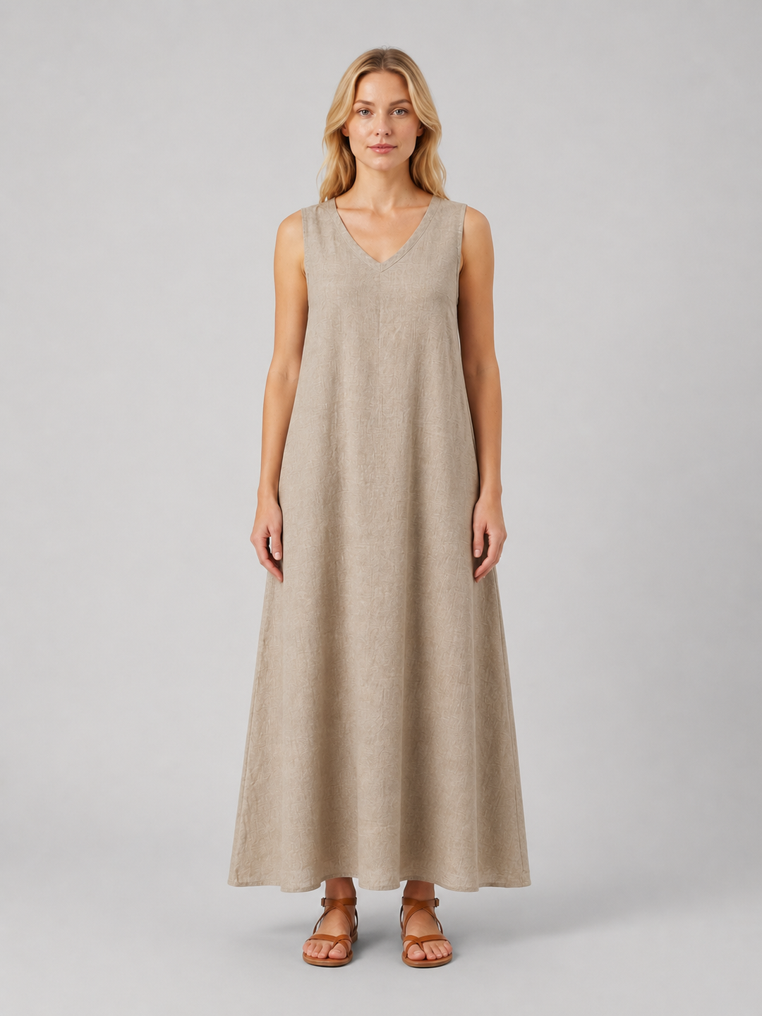 Women’s A-line Maxi Dress with V-Neck