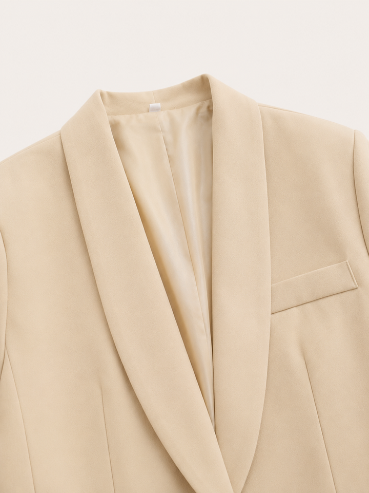 Women’s Belted Blazer with Self-Tie Belt