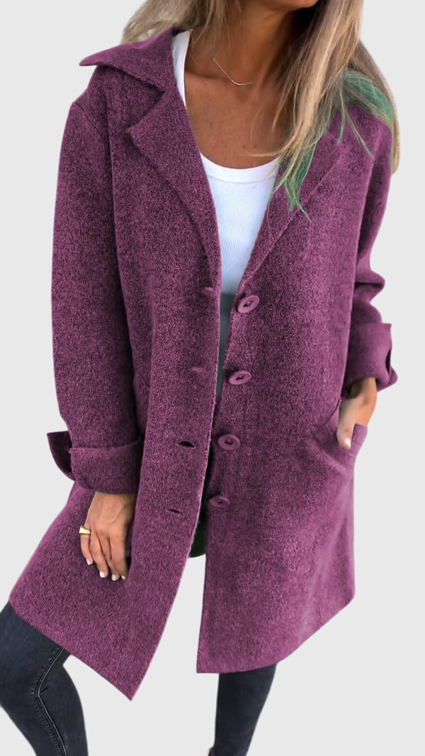 Women's Blazer with Buttons for Smart-Casual Wear