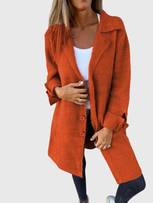 Women's Blazer with Buttons for Smart-Casual Wear
