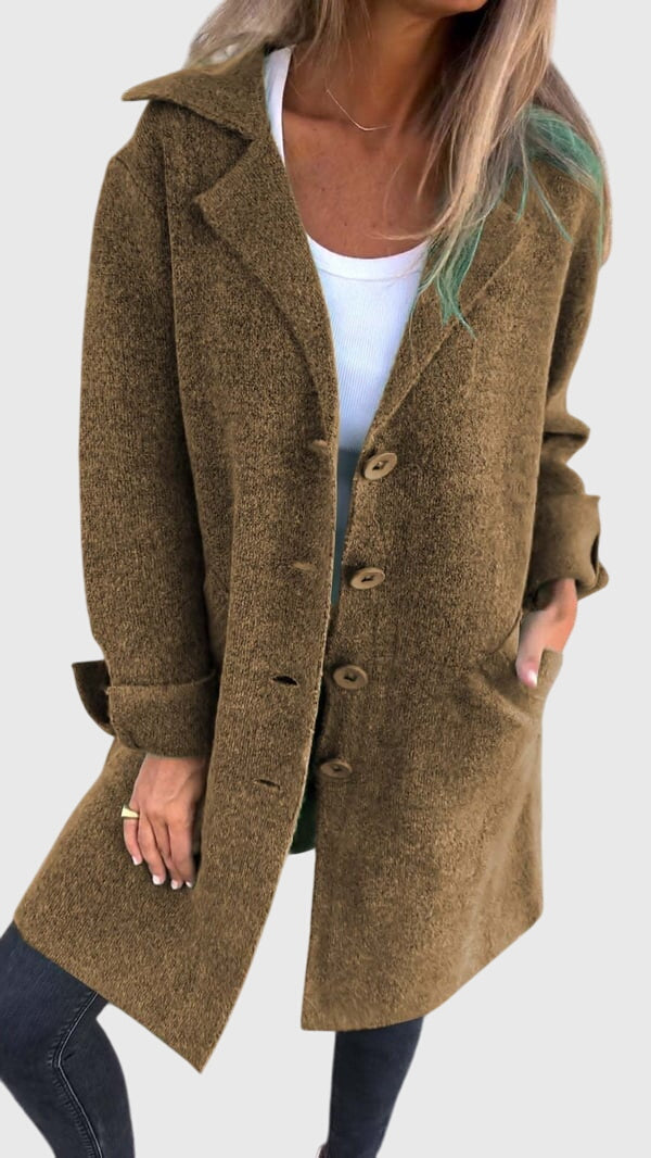 Women's Blazer with Buttons for Smart-Casual Wear