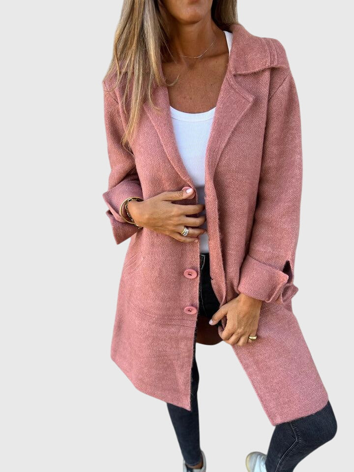 Women's Blazer with Buttons for Smart-Casual Wear