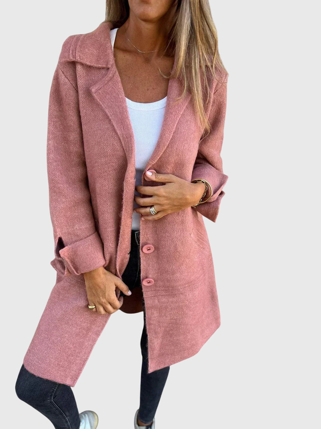 Women's Blazer with Buttons for Smart-Casual Wear