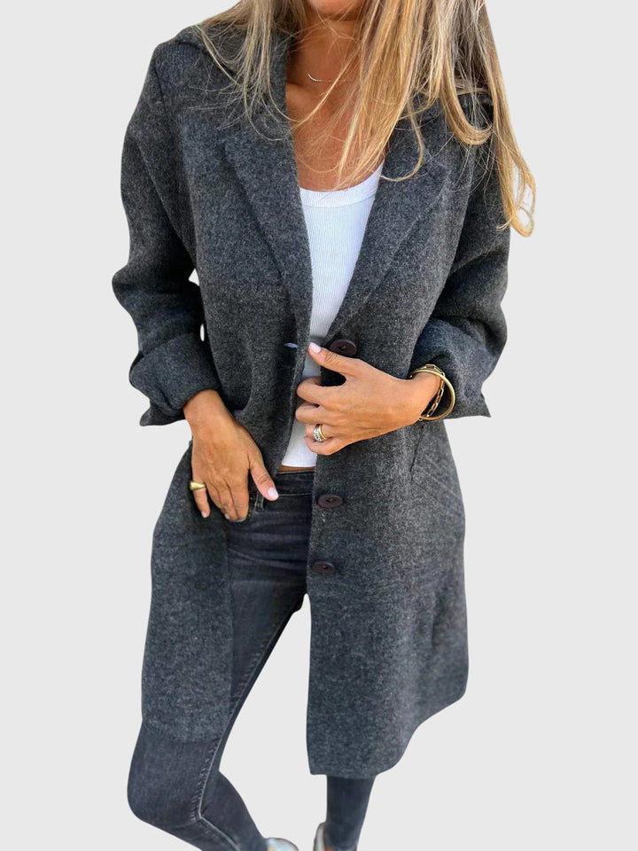 Women's Blazer with Buttons for Smart-Casual Wear