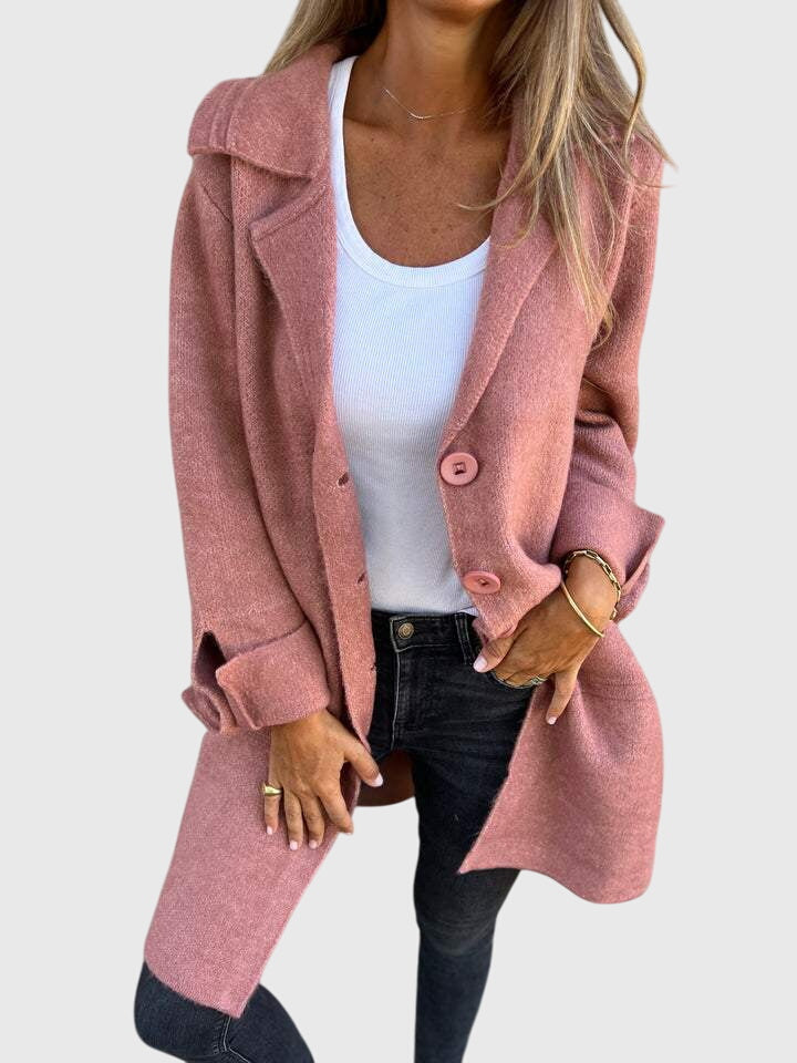 Women's Blazer with Buttons for Smart-Casual Wear
