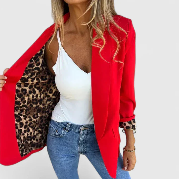 Women's Blazer with Reversible Lining for Versatile Outfits