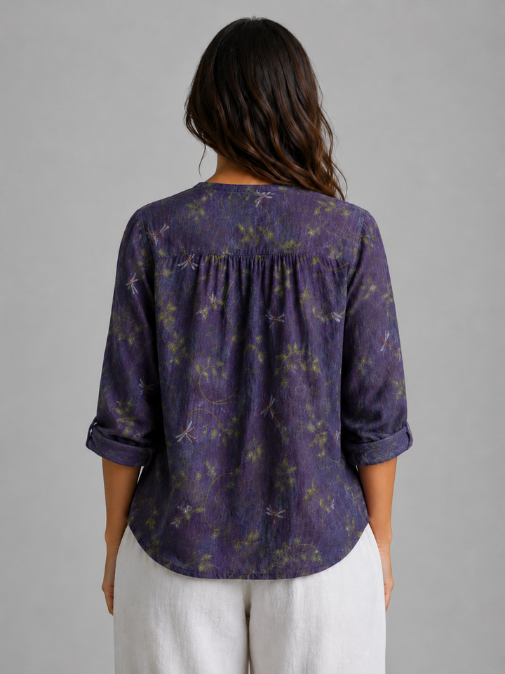Women’s Bohemian Blouse with V-Neck