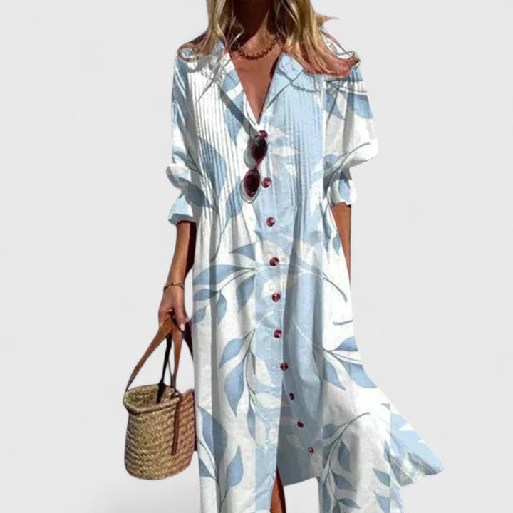 Women's Boho Dress with Floral Print for Casual Days
