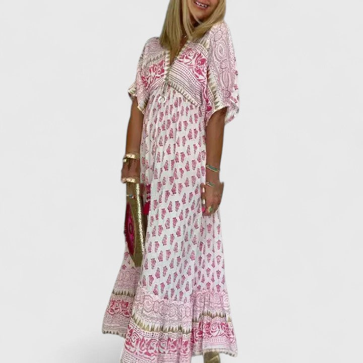 Women's Boho Maxi Dress with Airy Fit for Vacation