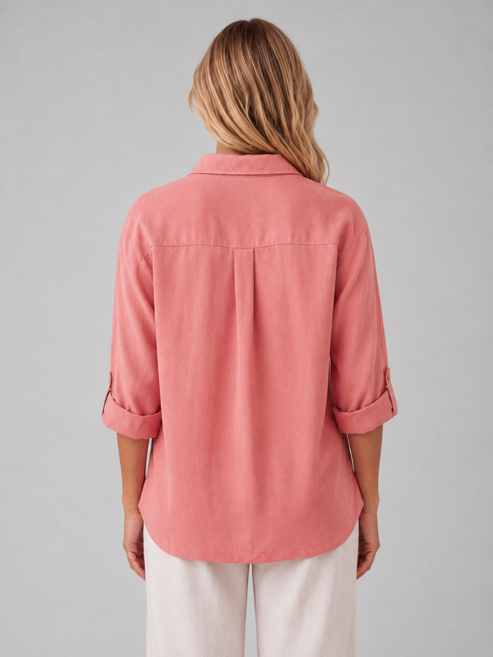 Women’s Button-Front Shirt with Relaxed Fit