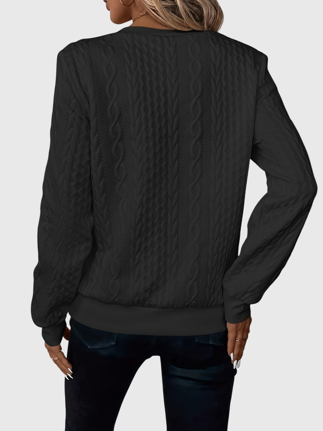 Women's Cable-Knit Jumper with Zip for Seasonal Layering