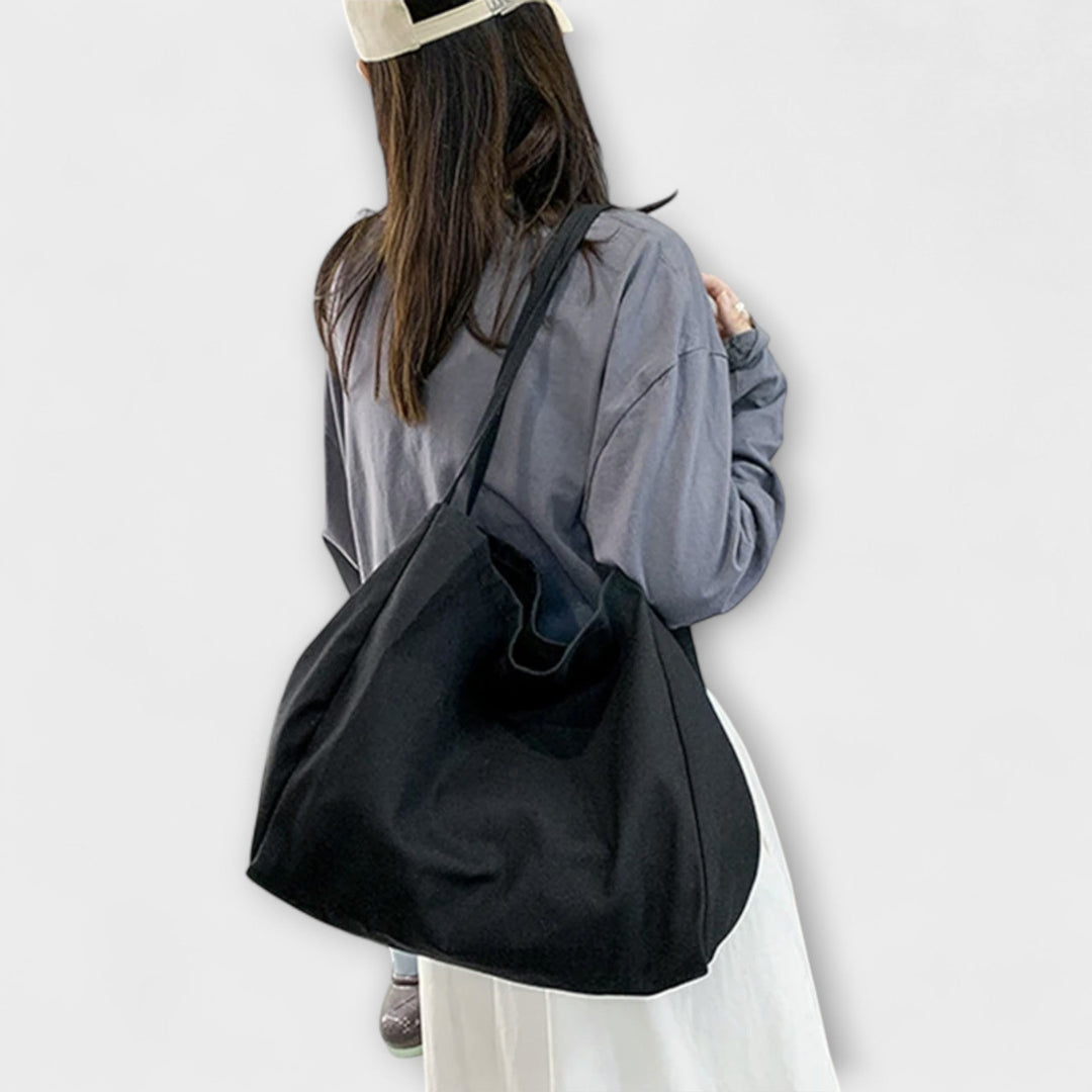 Women's Canvas Shopper Bag with Large Capacity for Errands