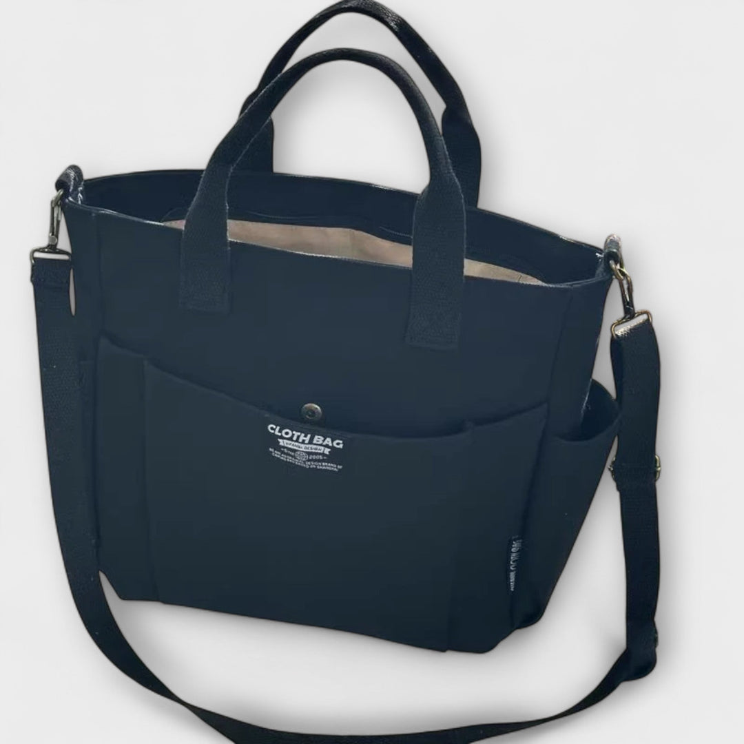 Women's Canvas Tote Bag with Secure Zip for Daily Errands