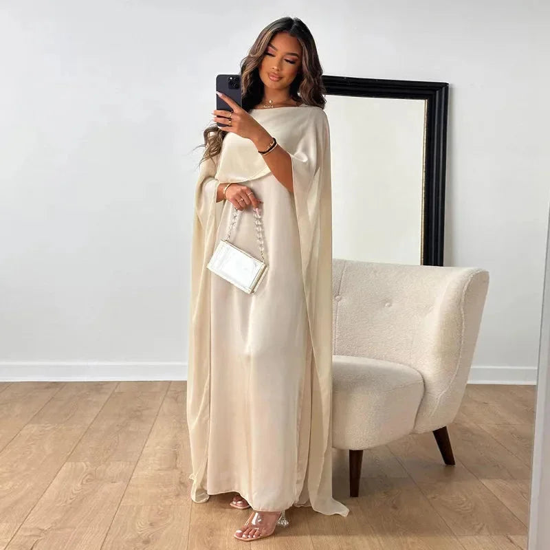 Women's Cape Maxi Dress with Cape Detail for Weddings