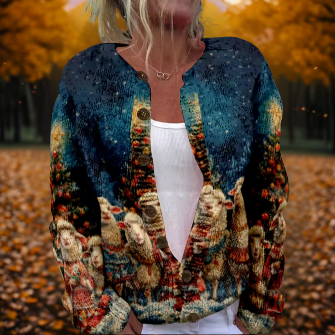 Women's Cardigan with cosy drape for autumn layering