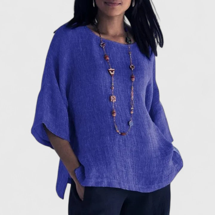 Women's Casual Blouse with 3/4 Sleeves for Casualwear