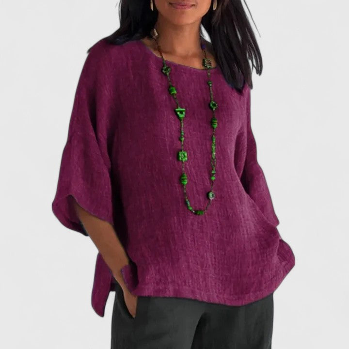 Women's Casual Blouse with 3/4 Sleeves for Casualwear