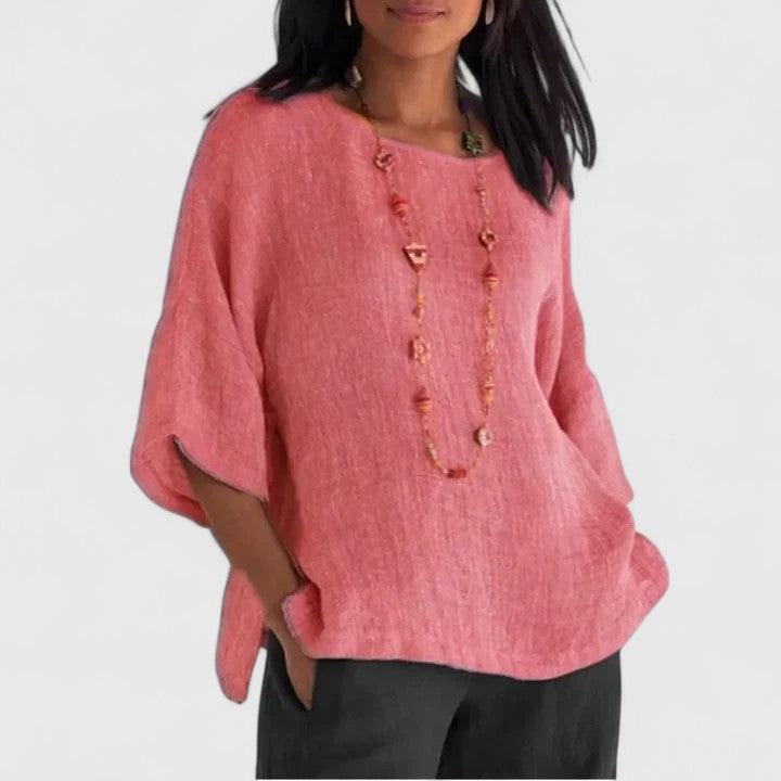 Women's Casual Blouse with 3/4 Sleeves for Casualwear