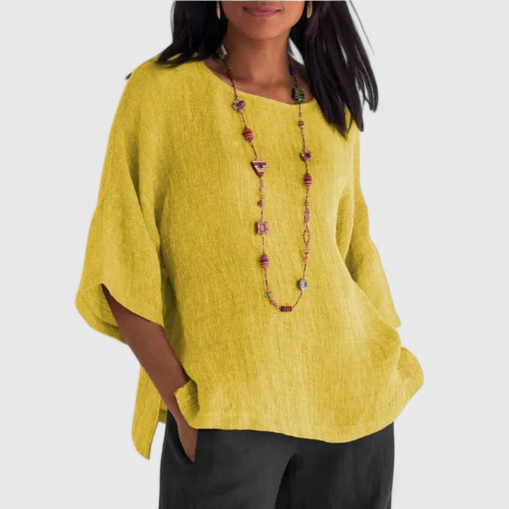 Women's Casual Blouse with 3/4 Sleeves for Casualwear