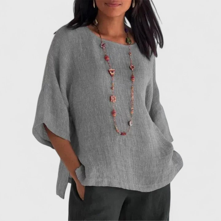 Women's Casual Blouse with 3/4 Sleeves for Casualwear