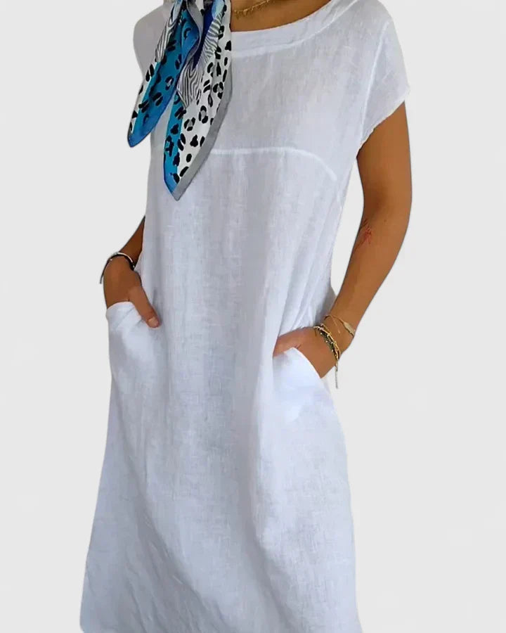 Women's Casual Dress with A-line Silhouette for Day Out