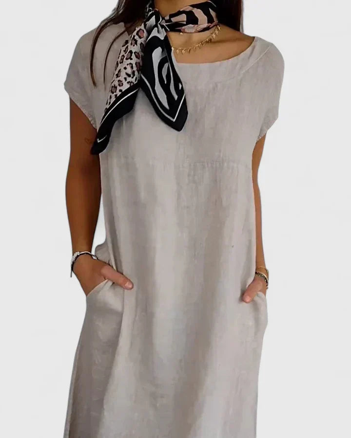 Women's Casual Dress with A-line Silhouette for Day Out