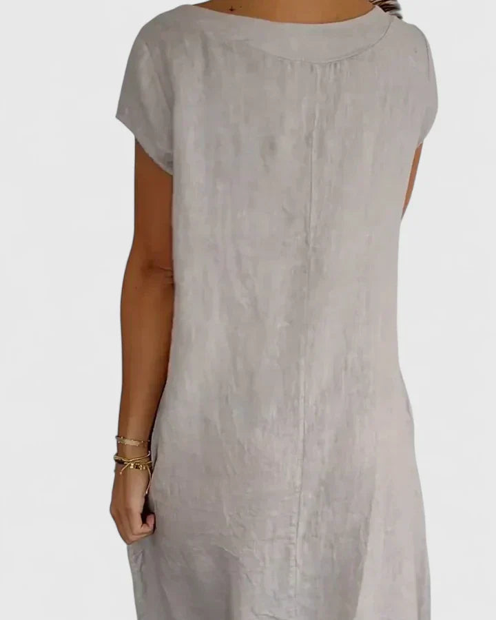 Women's Casual Dress with A-line Silhouette for Day Out