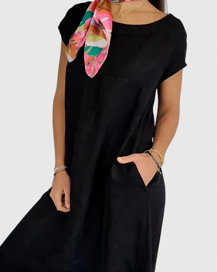 Women's Casual Dress with A-line Silhouette for Day Out