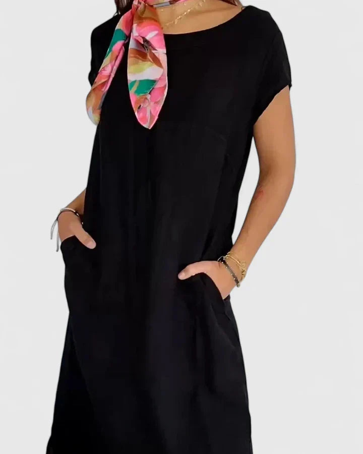 Women's Casual Dress with A-line Silhouette for Day Out