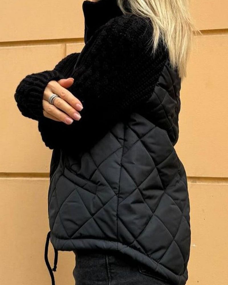 Women's Casual Jacket with Padded Body for Cold Days