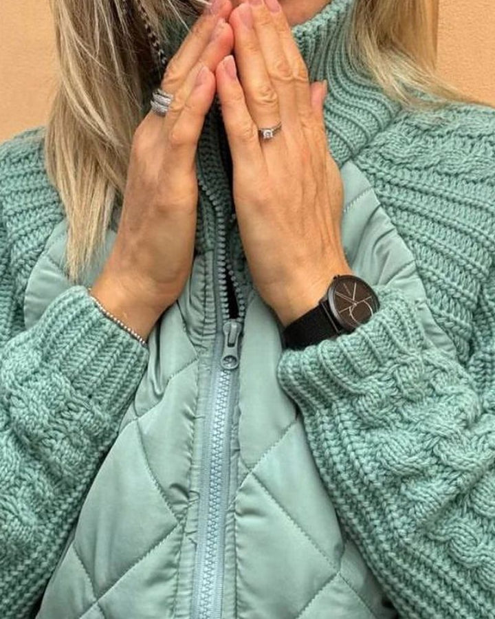 Women's Casual Jacket with Padded Body for Cold Days