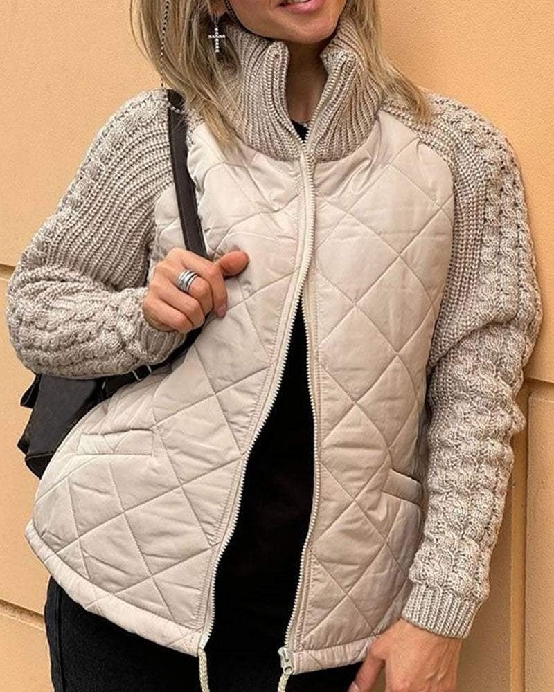 Women's Casual Jacket with Padded Body for Cold Days