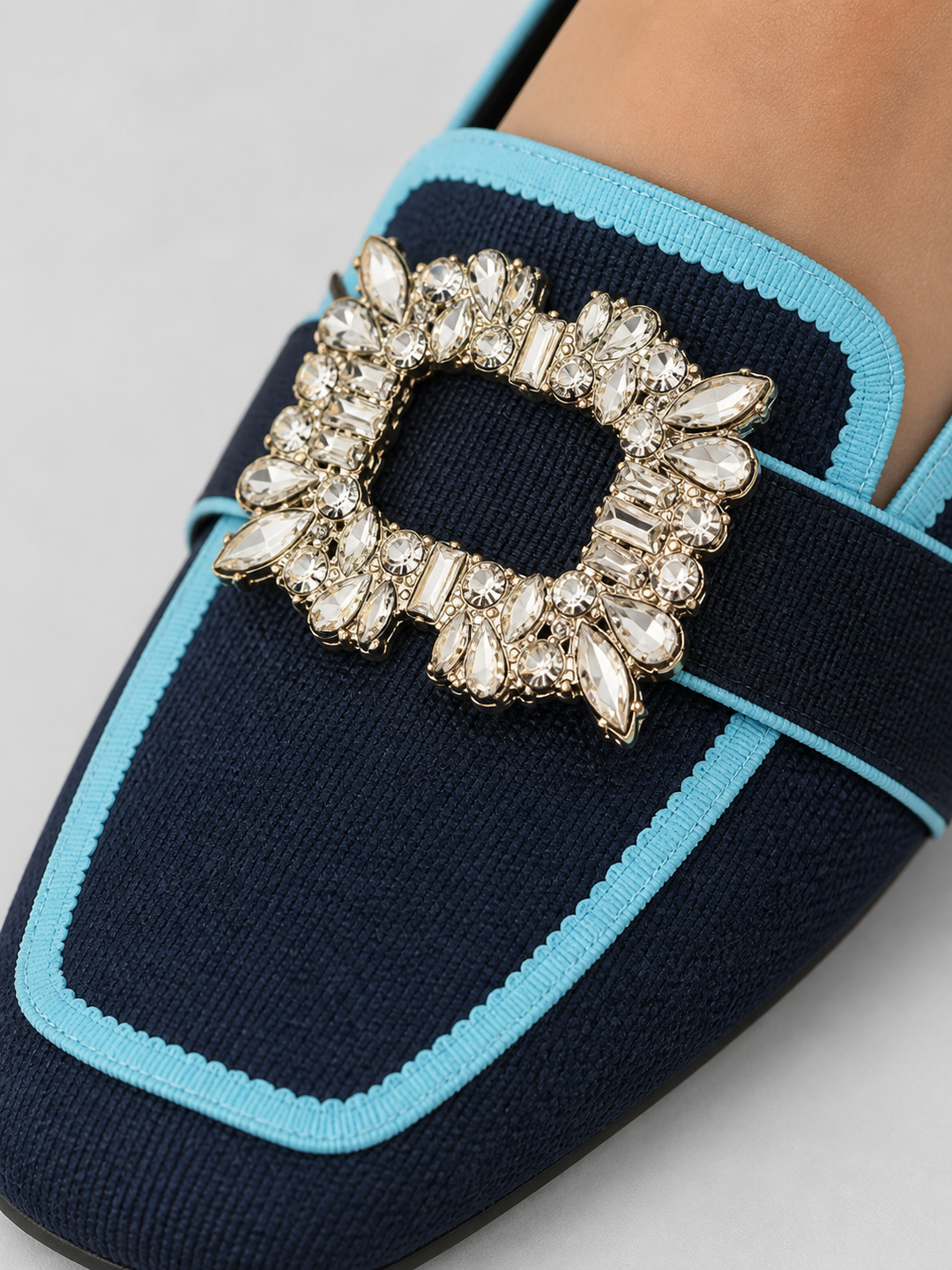 Women’s Comfort Buckle Loafers with Jewel Buckle
