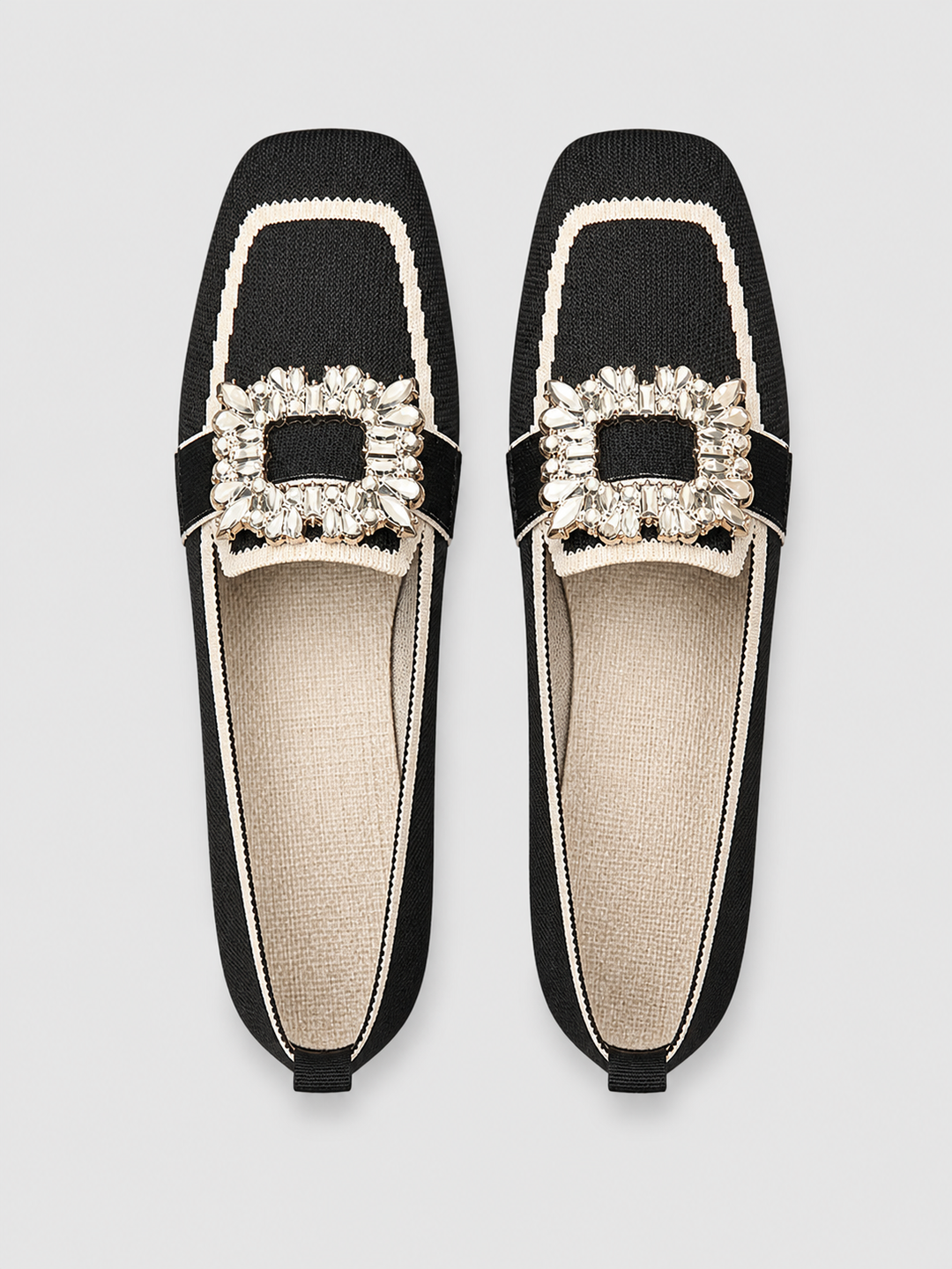 Women’s Comfort Buckle Loafers with Jewel Buckle
