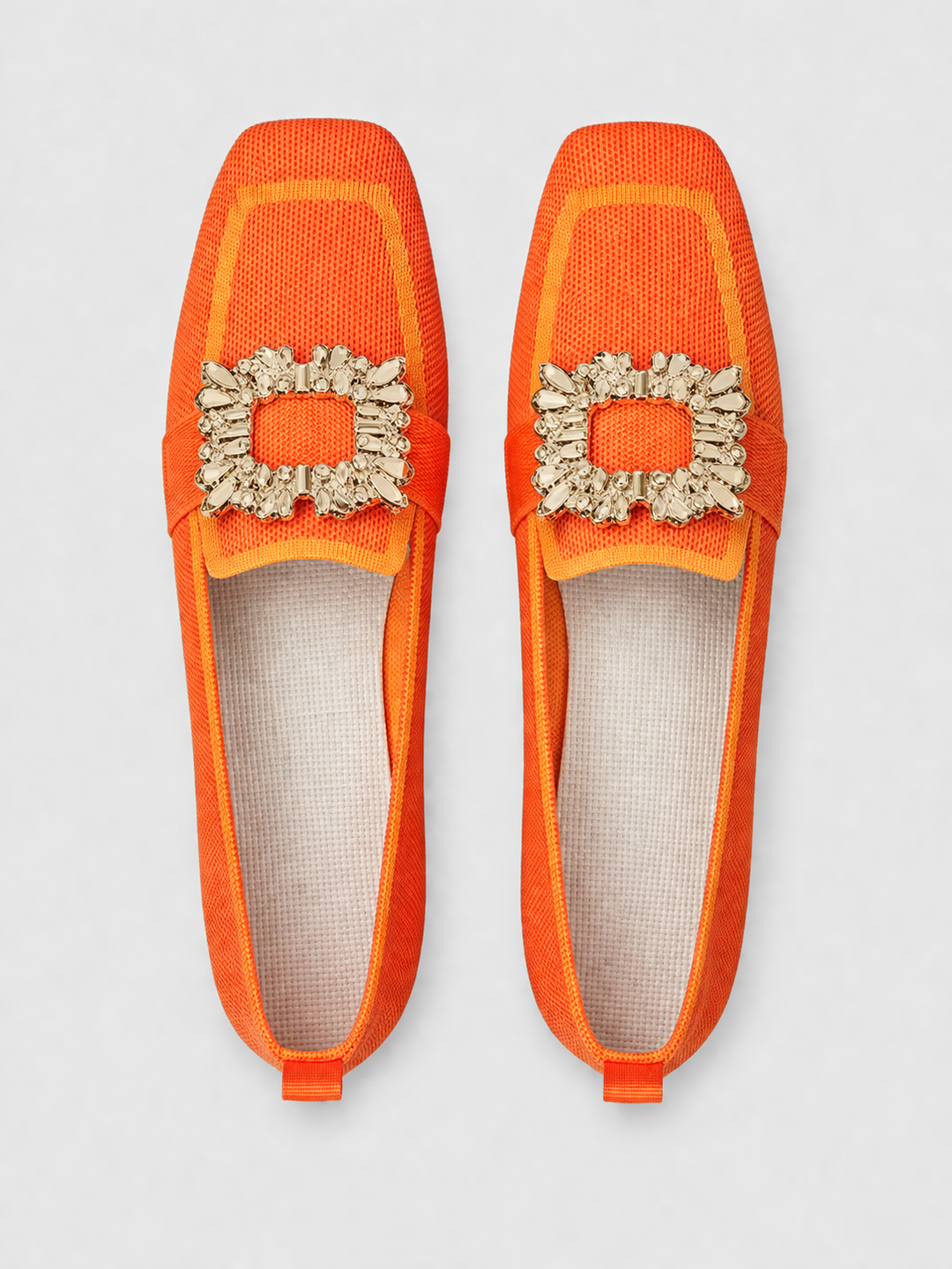 Women’s Comfort Buckle Loafers with Jewel Buckle