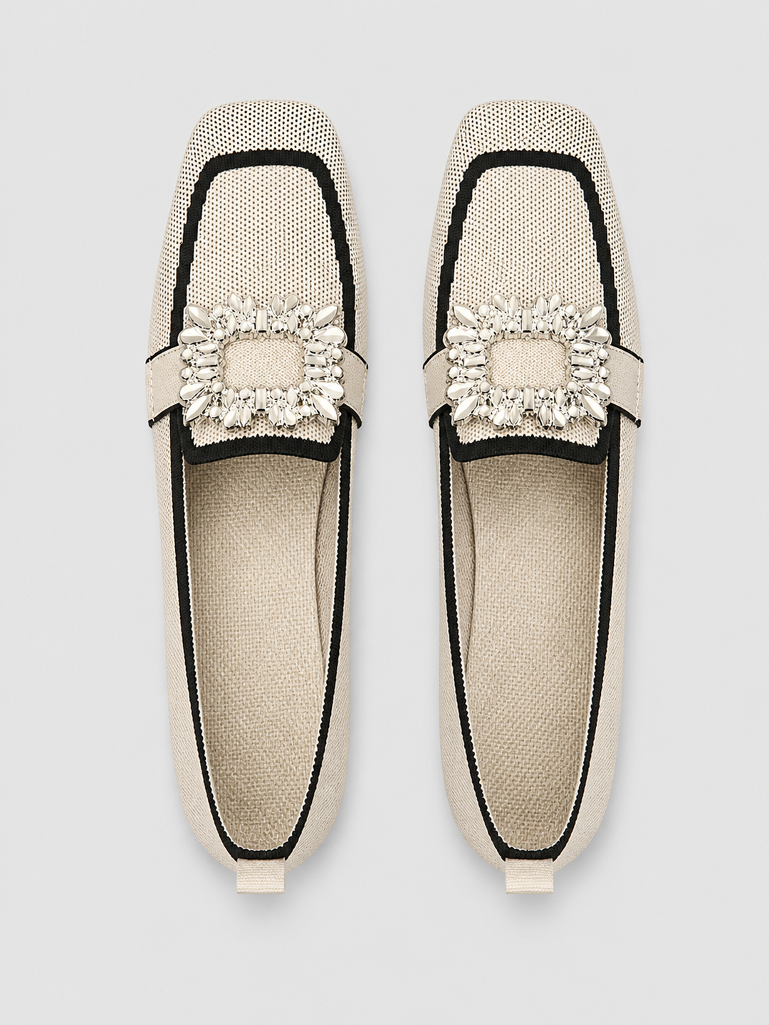 Women’s Comfort Buckle Loafers with Jewel Buckle