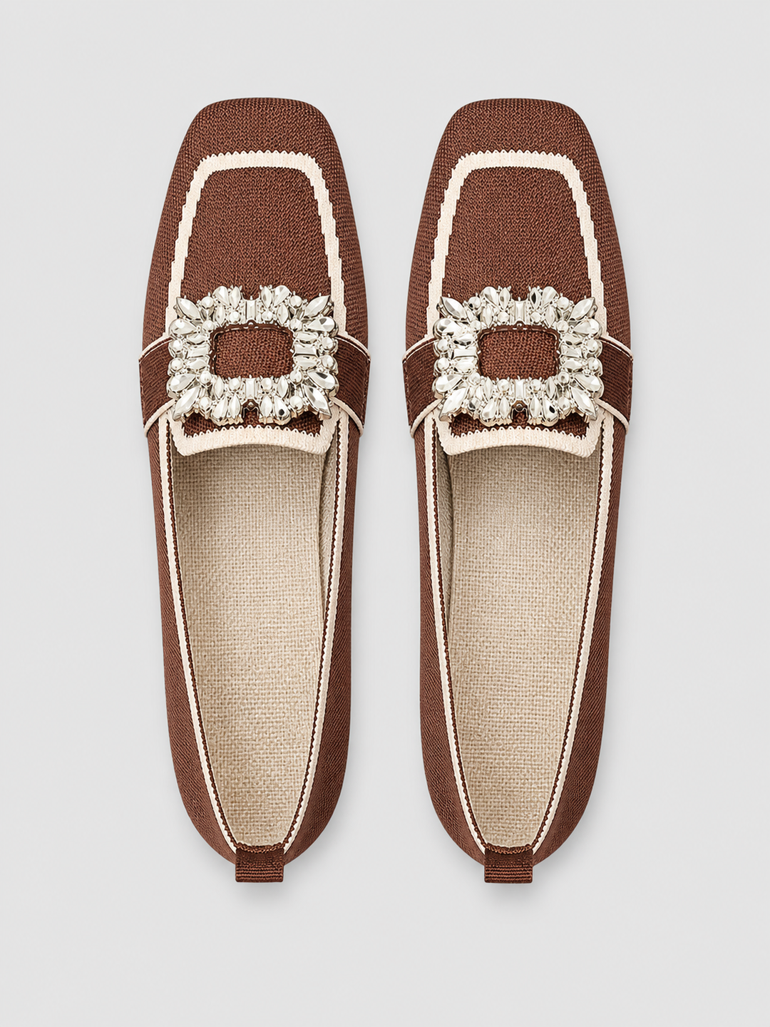 Women’s Comfort Buckle Loafers with Jewel Buckle
