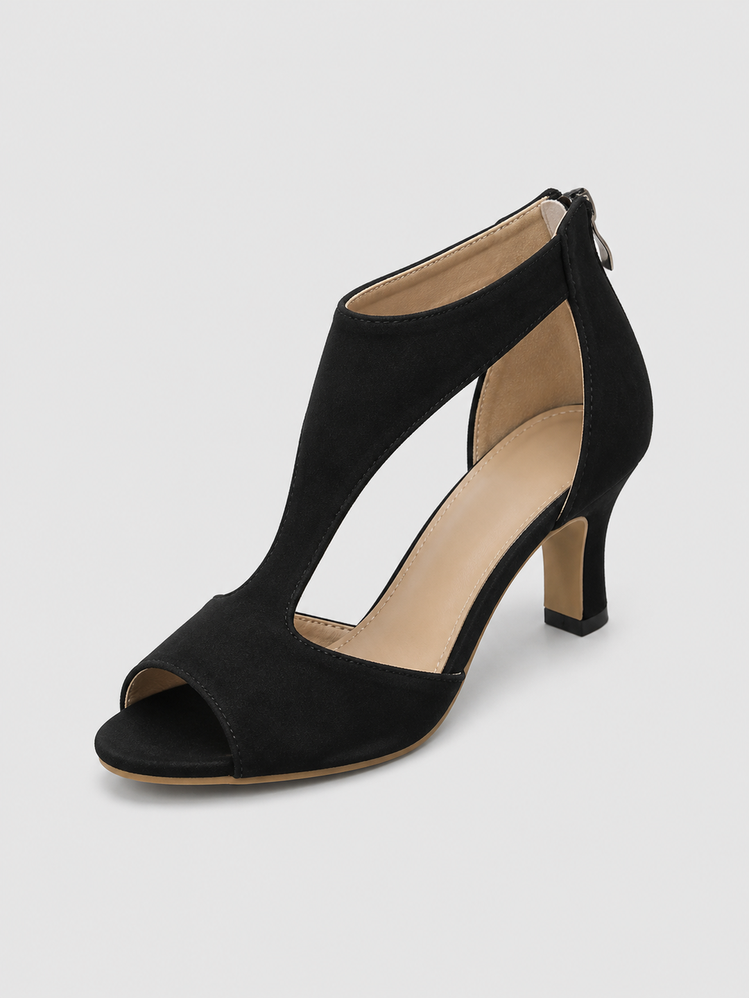 Women’s Comfort Open-Toe Heels with Cushion