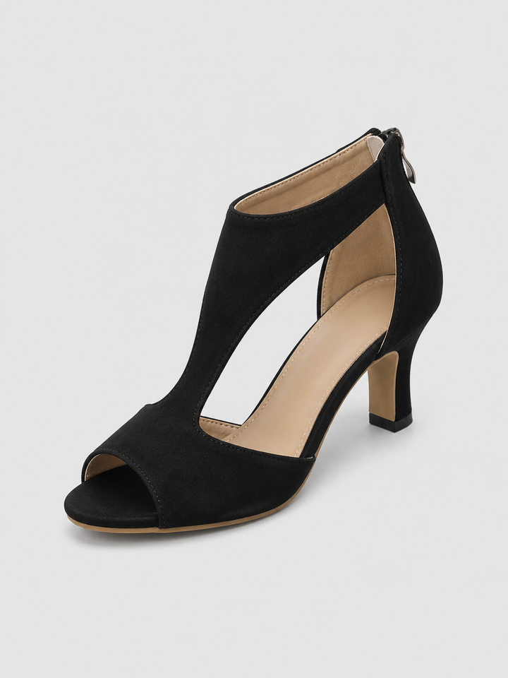 Women’s Comfort Open-Toe Heels with Cushion