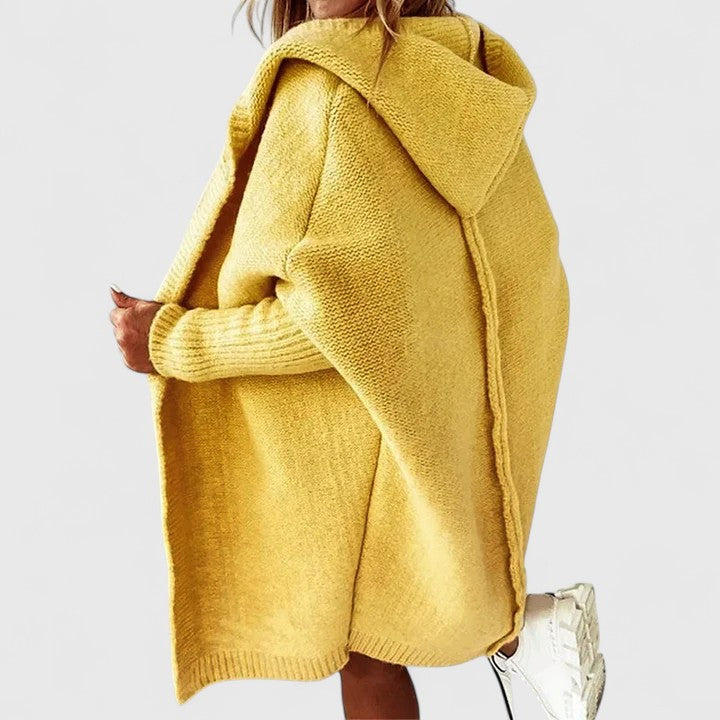 Women's Comfortable Cardigan with Large Hood for Leisure