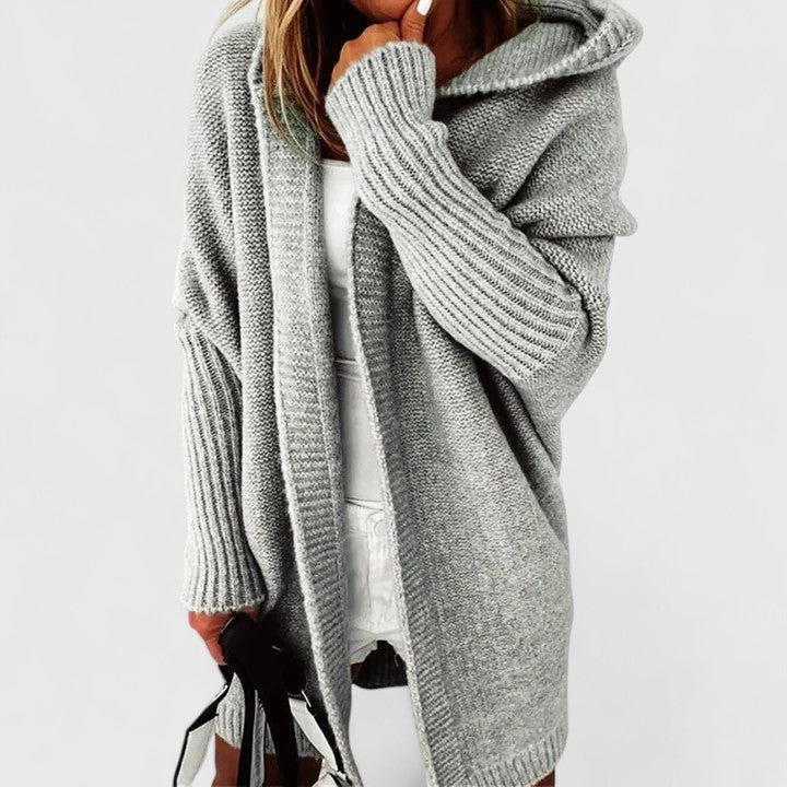 Women's Comfortable Cardigan with Large Hood for Leisure