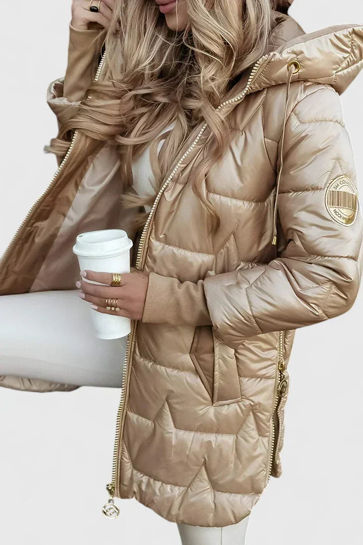 Women's Comfortable Coat with Hood for Autumn Outings