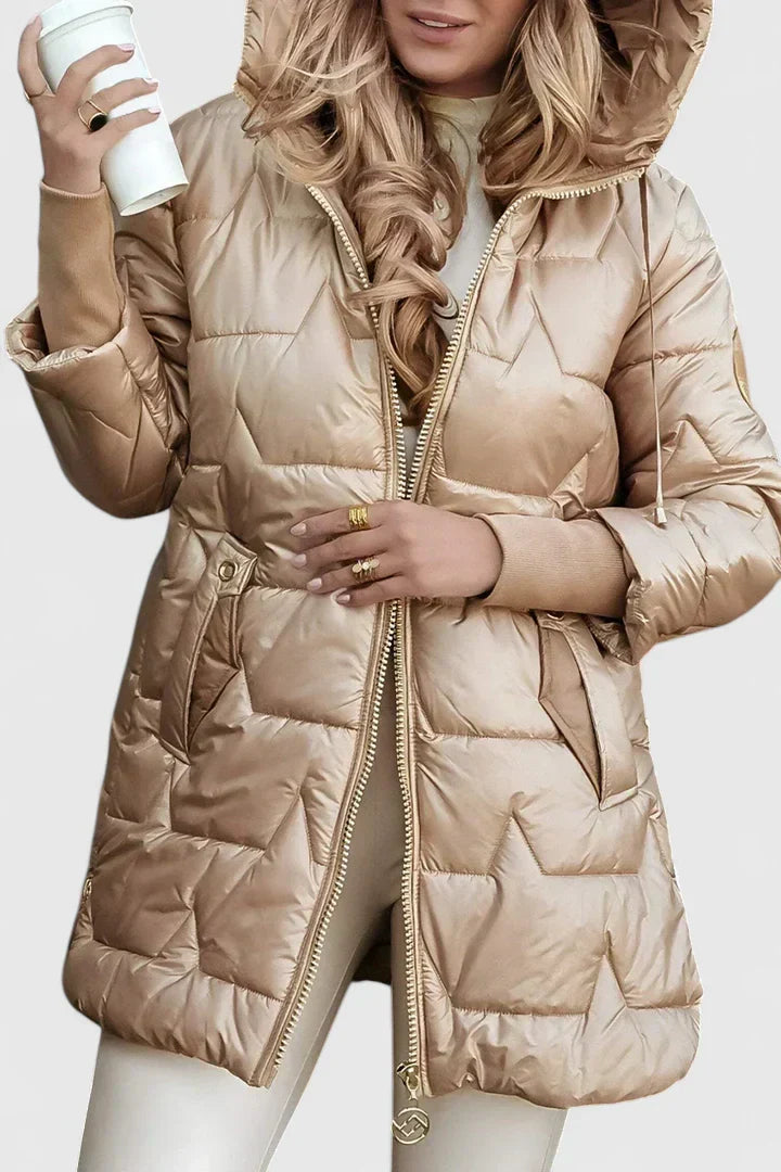 Women's Comfortable Coat with Hood for Autumn Outings